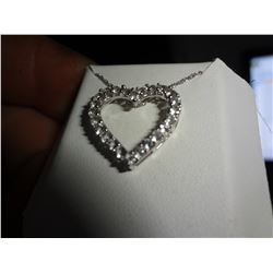 Sterling Silver heart shaped chain and pendant