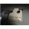 Image 1 : 10 k gold garnet ear ring