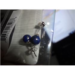 Blue Pearl Ear Rings