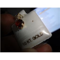 10kt Gold Garnet Pendant