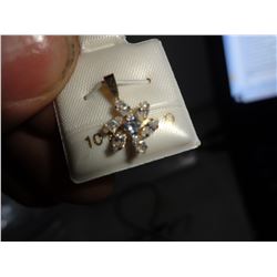 10kt Gold Flower Pendant
