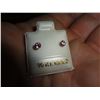 Image 1 : 10kt Gold Pink CZ Ear Studs