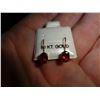 Image 1 : 10kt Gold Ear Rings with Garnet