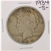 1934-S $1 Peace Silver Dollar Coin