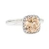 Image 1 : 14KT White Gold 1.87 ctw Morganite and Diamond Ring