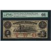 Image 1 : 1857 $2 Western Exchange F&M Insurance Co. Obsolete Note PMG Gem Uncirculated 66