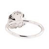 Image 3 : 18KT White Gold 0.24 ctw Diamond Flower Motif Ring