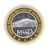 Image 1 : .999 Silver Ballys Las Vegas, Nevada $10 Casino Limited Edition Gaming Token
