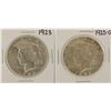 Image 1 : Lot of 1923 & 1923-S $1 Peace Silver Dollar Coins