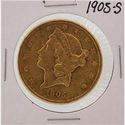 1905-S $20 Liberty Head Double Eagle Gold Coin