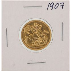 1907 Great Britain Sovereign Gold Coin