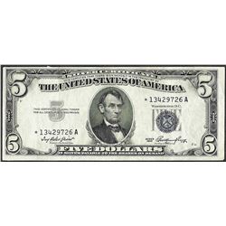 1953 $5 Silver Certificate STAR Note