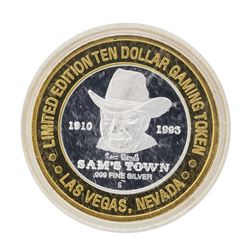 .999 Silver Sam's Town Las Vegas, Nevada $10 Casino Limited Edition Gaming Token