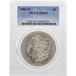 1885-O $1 Morgan Silver Dollar Coin PCGS MS64 Nice Color