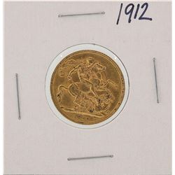 1912 Great Britain Sovereign Gold Coin