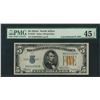 Image 1 : 1934A $5 North Africa Silver Certificate WWII Emergency Note PMG Choice XF 45EPQ