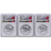 Image 1 : Lot of (3) 2018 $5 Canada Predator Series Wolf Silver Coin NGC MS69