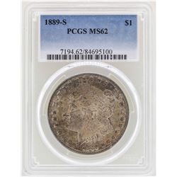 1889-S $1 Morgan Silver Dollar Coin PCGS MS62