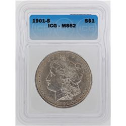 1901-S $1 Morgan Silver Dollar Coin ICG MS62