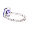 Image 3 : 14KT White Gold 2.96 ctw Tanzanite and Diamond Ring