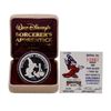 Image 1 : 1987 Disney Mickey Mouse Sorcerer's Apprentice 1 oz .999 Fine Silver Round w/Box