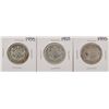 Image 1 : Lot of (3) 1955 $1 Canada Half Dollar Silver Coins