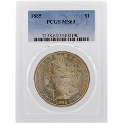 1885 $1 Morgan Silver Dollar Coin PCGS MS63