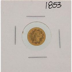 1853 $1 Type 1 Liberty Head Gold Dollar Coin