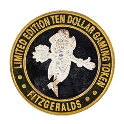 .999 Silver Fitzgeralds Casino & Hotel $10 Limited Edition Gaming Token