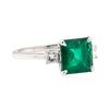 Image 1 : 14KT White Gold 1.87 ctw Emerald and Diamond Ring