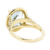 Image 3 : 14KT Yellow Gold 4.37 ctw Aquamarine and Diamond Ring