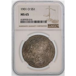 1901-O $1 Morgan Silver Dollar Coin NGC MS65