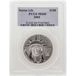 2003 $100 American Eagle Platinum Coin PCGS MS69