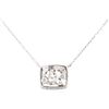 Image 1 : 14KT White Gold 0.15 ctw Diamond Necklace