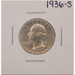 1936-S Washington Silver Quarter Coin