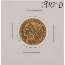 1910-D $5 Indian Head Half Eagle Gold Coin