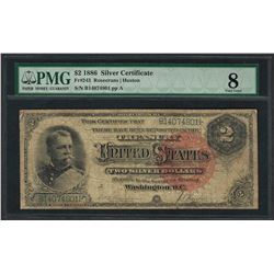 1886 $2 Hancock Silver Certificate Note Fr.243 PMG Very Good 8