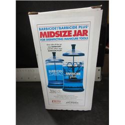 New Barbicide plus Midsize Jar for disinfecting manicure tools