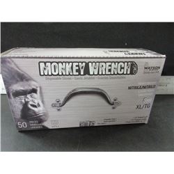 New box of 50 Watson Monkey Wrench disposable gloves / heavy weight