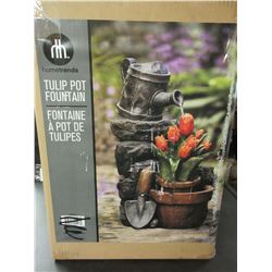 New Tulip Outdoor Pot Fountain / great for Back Yard or Patio / quality pump