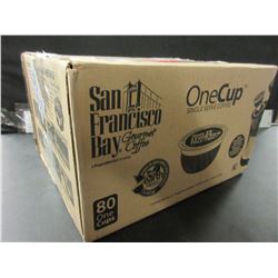 New Case of 80 San Francisco Bay Gourmet Coffee / One Cup Keurig