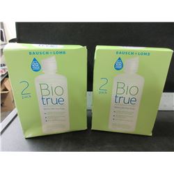 2 New Bausch + Lomb Bio True 2 pack Contact Lense Solution / 2 per pack