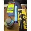 Image 1 : New Hiking or Biking Lot / 8x10ft Nylon Tarp / Life Straw / Mini Bike Pump &