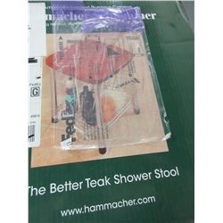 New Teak Shower Stool