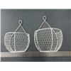 Image 1 : New White Metal Hanging Baskets / great for plants
