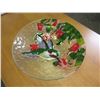 Image 1 : Glass Hummingbird Bowl  / very large 18 inches