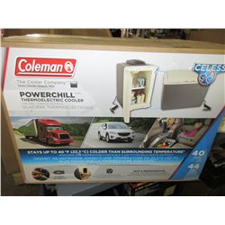 New Coleman Powerchill Thermoelectric Cooler / 40 quart-44 cans / 12 volt