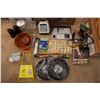 Image 1 : Lot of Misc (GPS Unit, Open Door Monitor, Frisbee's, Bowls)