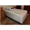 Image 1 : Twin Mattress w/Bed Frame & Pillows (2)