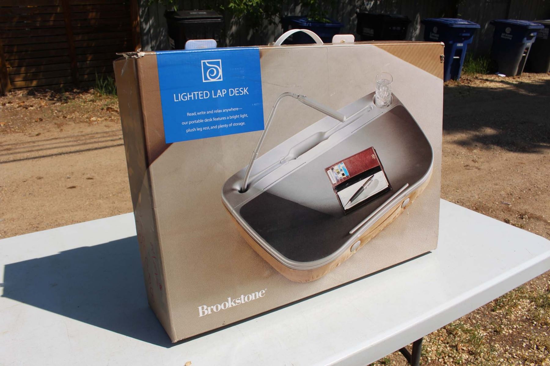 Nib Brookstone Lighted Lap Desk